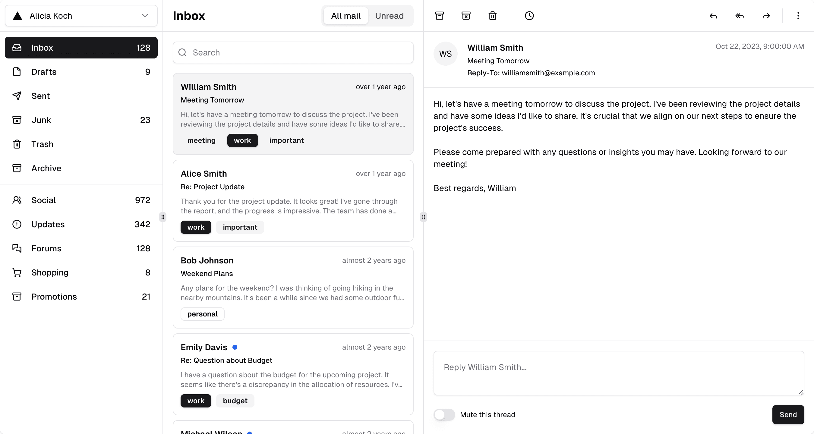 Dashboard screenshot